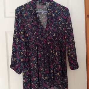 Sheer floral blouse